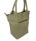 Torebka Skórzana MAGRE (PL) KLEOPATRA Shopper Bag Skóra Naturalna Surowa Skóra OLIWKOWY