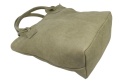Torebka Skórzana MAGRE (PL) KLEOPATRA Shopper Bag Skóra Naturalna Surowa Skóra OLIWKOWY