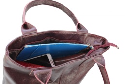 Torebka Skórzana MAGRE (PL) KLEOPATRA Shopper Bag Skóra Naturalna CZEKOLADOWY 