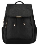 Damski Plecak Peterson Ze Skóry Ekologicznej PTN-MBP-10-F19 CZARNY 34 x 27 x 12 [cm]