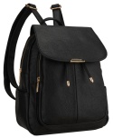 Damski Plecak Peterson Ze Skóry Ekologicznej PTN-MBP-10-F19 CZARNY 34 x 27 x 12 [cm]