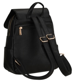 Damski Plecak Peterson Ze Skóry Ekologicznej PTN-MBP-10-F19 CZARNY 34 x 27 x 12 [cm]