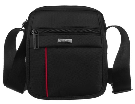 Elegancka Torba/Saszetka Średnia Na Ramię Peterson PTN 73201 CZARNY 19 x 17 x 6,5 [cm]