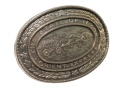 Klamra Do Paska Pełna Blaszka Z Bolczykiem 40 mm Metalowa Solidna Z Połyskiem KBOL40/113 "THE STATE OF TEXAS ORIENT EXPRESS"