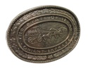 Klamra Do Paska Pełna Blaszka Z Bolczykiem 40 mm Metalowa Solidna Z Połyskiem KBOL40/113 "THE STATE OF TEXAS ORIENT EXPRESS"