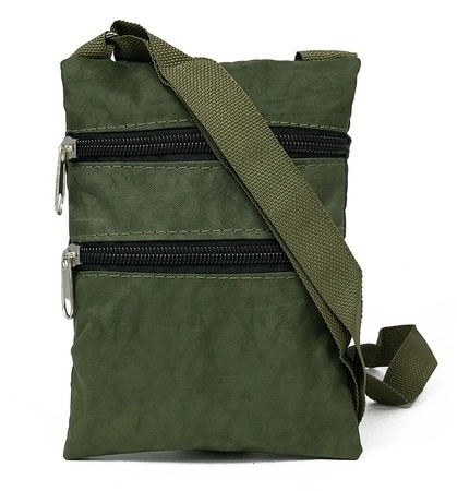 Paszportówka Materiałowa Polska Galanteria (PL) Saszetka Na Szyję SPP-2BL ZIELONY 12 x 17 x 0,5 [cm]