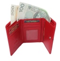 Portfel Damski Peterson Skóra Licowa Suwak Na Zewnątrz  PTN RD-17-GCL-Y 4031 CZERWONY 12 x 9 x 3 [cm]