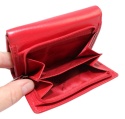 Portfel Damski Peterson Skóra Licowa Suwak Na Zewnątrz  PTN RD-17-GCL-Y 4031 CZERWONY 12 x 9 x 3 [cm]