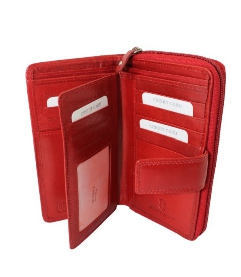 Portfel Damski Skóra Naturalna NICOLE Duży Z Suwakiem Piórnik FS-116 RFID BA 2308Z 16,5 x 10 x 3 [cm]