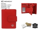 Portfel Damski Skóra Naturalna Rovicky (PL) Z Suwakiem MAX Piórnik RFID R-D1503 CZERWONY 14 x 10,5 x 4 [cm]