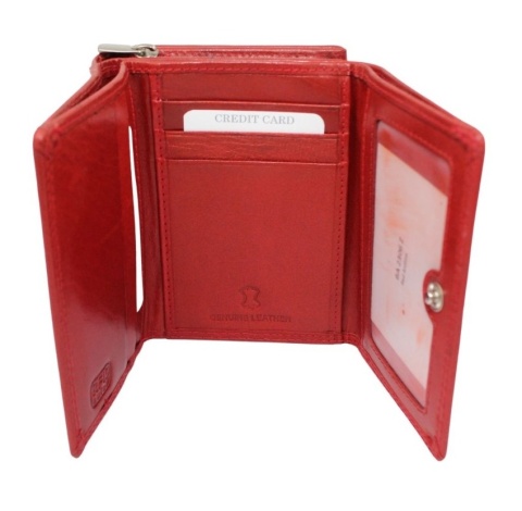 Portfel Damski Skórzany NICOLE Suwak I Klapka Na Zewnątrz Skóra Naturalna RFID BA 2306Z 12,5 x 9,5 x 3.5 [cm]