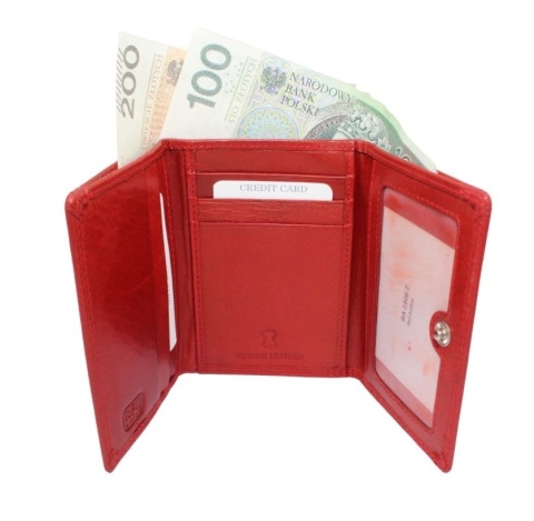 Portfel Damski Skórzany NICOLE Suwak I Klapka Na Zewnątrz Skóra Naturalna RFID BA 2306Z 12,5 x 9,5 x 3.5 [cm]