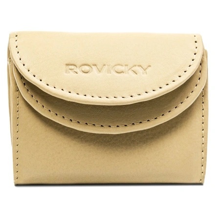 Portfelik Uniwersalny MARS Rovicky (PL) Skóra Naturalna R-17 BEŻOWY 8 x 6,5 x 2 [cm]