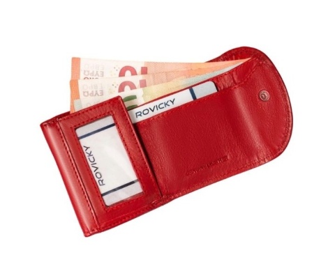 Portfelik Uniwersalny MARS Rovicky (PL) Skóra Naturalna R-17 CZERWONY 8 x 6,5 x 2 [cm]