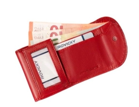 Portfelik Uniwersalny MARS Rovicky (PL) Skóra Naturalna R-17 CZERWONY 8 x 6,5 x 2 [cm]