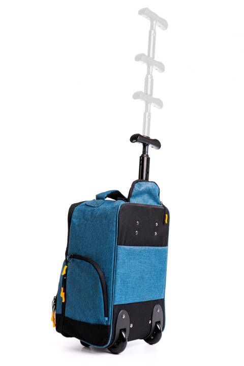 Solidna Poręczna Torba Podróżna Na kółkach Do Samolotu WIZZAIR RGL PL19 NIEBIESKA 40 x 30 x 20 [cm]