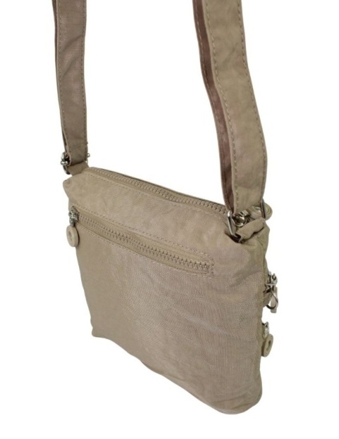 Stylowa Lekka Materiałowa Torba Pozioma Średnia Na Ramię Bag Street NR 2265 BEŻOWY 23 x 22 x 6 [cm]