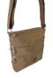 Stylowa Lekka Materiałowa Torba Pozioma Średnia Na Ramię Bag Street NR 2265 BRĄZOWA 23 x 22 x 6 [cm]