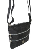 Stylowa Lekka Materiałowa Torba Pozioma Średnia Na Ramię Bag Street NR 2265 CZARNA 23 x 22 x 6 [cm]