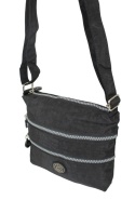 Stylowa Lekka Materiałowa Torba Pozioma Średnia Na Ramię Bag Street NR 2265 CZARNA 23 x 22 x 6 [cm]