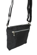 Stylowa Lekka Materiałowa Torba Pozioma Średnia Na Ramię Bag Street NR 2265 CZARNA 23 x 22 x 6 [cm]