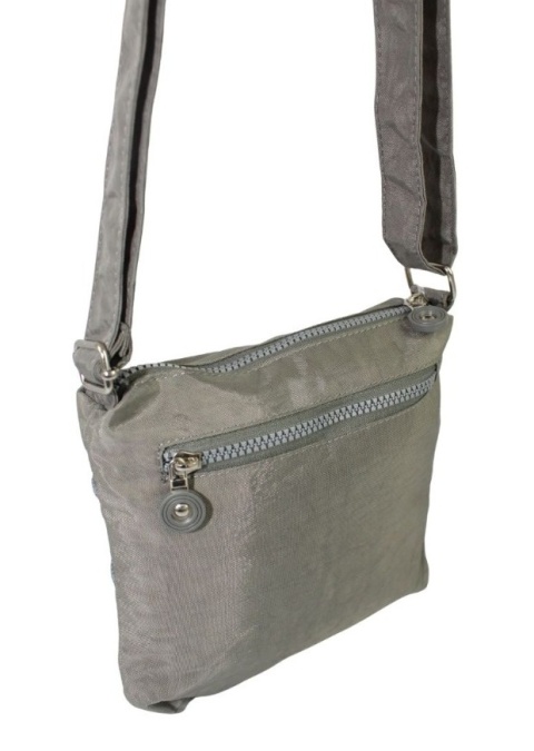 Stylowa Lekka Materiałowa Torba Pozioma Średnia Na Ramię Bag Street NR 2265 SZARA 23 x 22 x 6 [cm]