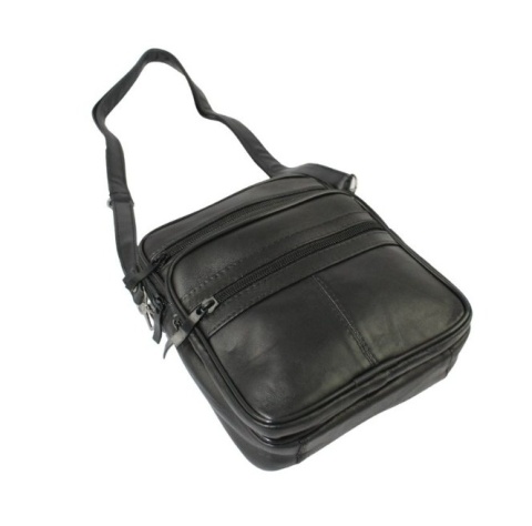 Torba męska skórzana CONVEY (PL) 8661 Pionowa Czarna 19 x 17 x 7 [cm]