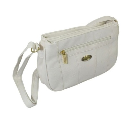 Torebka Skórzana Klasyczna BAG STREET Listonoszka Skóra Cielęca 3018 BRUDNY BIAŁY 26 x 16 x 8 [cm]