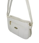 Torebka Skórzana Klasyczna BAG STREET Listonoszka Skóra Cielęca 3018 BRUDNY BIAŁY 26 x 16 x 8 [cm]