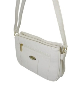 Torebka Skórzana Klasyczna BAG STREET Listonoszka Skóra Cielęca 3018 BRUDNY BIAŁY 26 x 16 x 8 [cm]