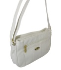 Torebka Skórzana Klasyczna BAG STREET Listonoszka Skóra Cielęca 3018 BRUDNY BIAŁY 26 x 16 x 8 [cm]