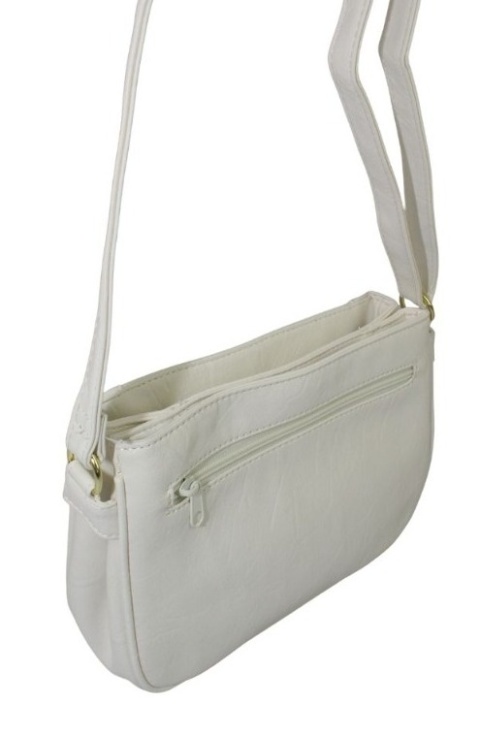 Torebka Skórzana Klasyczna BAG STREET Listonoszka Skóra Cielęca 3018 BRUDNY BIAŁY 26 x 16 x 8 [cm]