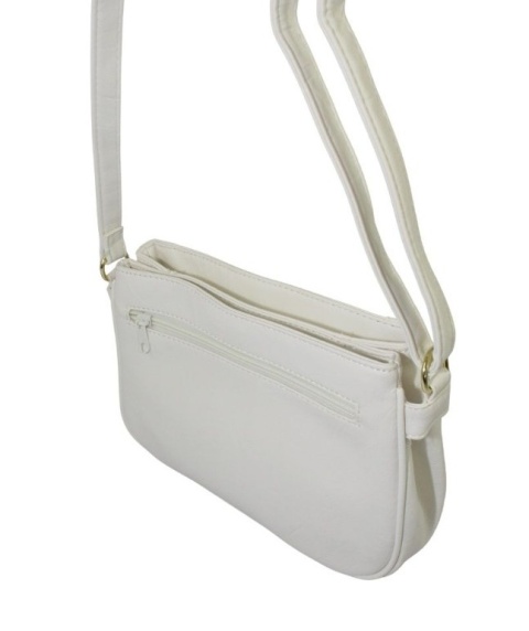 Torebka Skórzana Klasyczna BAG STREET Listonoszka Skóra Cielęca 3018 BRUDNY BIAŁY 26 x 16 x 8 [cm]
