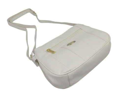Torebka Skórzana Klasyczna BAG STREET Listonoszka Skóra Cielęca 3018 BRUDNY BIAŁY 26 x 16 x 8 [cm]