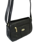 Torebka Skórzana Klasyczna BAG STREET Listonoszka Skóra Cielęca 3018 CZARNY 26 x 16 x 8 [cm]