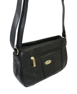 Torebka Skórzana Klasyczna BAG STREET Listonoszka Skóra Cielęca 3018 CZARNY 26 x 16 x 8 [cm]
