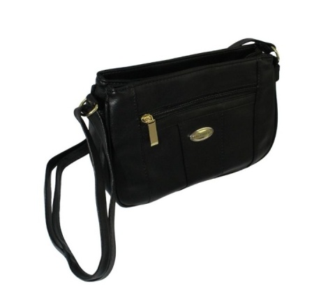 Torebka Skórzana Klasyczna BAG STREET Listonoszka Skóra Cielęca 3018 CZARNY 26 x 16 x 8 [cm]