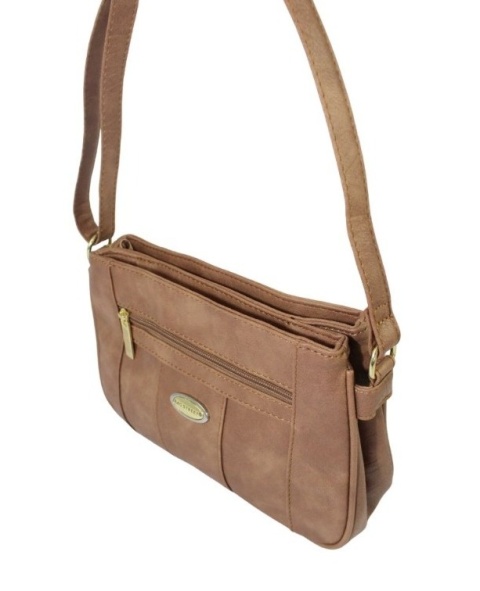Torebka Skórzana Klasyczna BAG STREET Listonoszka Skóra Cielęca 3018 JASNY BRĄZOWY 26 x 16 x 8 [cm]