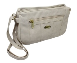 Torebka Skórzana Klasyczna BAG STREET Listonoszka Skóra Cielęca 3018 KREMOWY 26 x 16 x 8 [cm]
