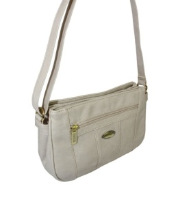 Torebka Skórzana Klasyczna BAG STREET Listonoszka Skóra Cielęca 3018 KREMOWY 26 x 16 x 8 [cm]