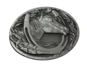 Klamra Bezniklowa Do Paska Sprzączka Pełna Blaszka Z Bolczykiem 40 mm Metalowa Solidna KBOL40/118 "KOŃ MATOWY II"