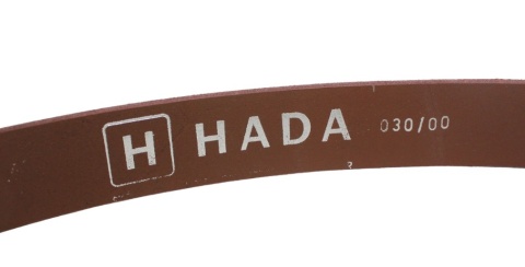 Pasek Skórzany Męski HADA (PL) Gładki Klamra Tradycyjna 30 mm Skóra Naturalna BRĄZOWY