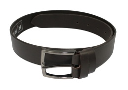 Pasek Skórzany Męski HADA (PL) Gładki Klamra Tradycyjna 40 mm Skóra Naturalna CZEKOLADOWY