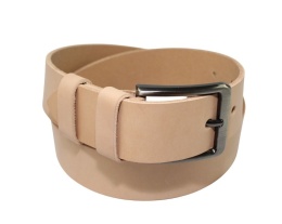 Pasek Skórzany Męski HADA (PL) Gładki Klamra Tradycyjna 40 mm Skóra Naturalna SUROWA SKÓRA