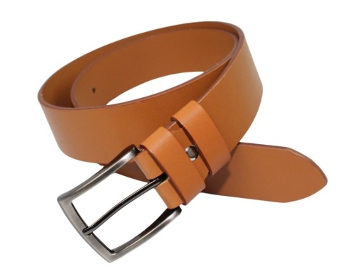 Pasek Skórzany Męski HADA (PL) Gładki Klamra Tradycyjna 40 mm Skóra Naturalna TOFFI