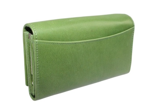 Portfel Damski Skórzany El Forest (PL) Klamra Wewnątrz Skóra Bydlęca RFID 919 151 ZIELONY 16,5 x 9 x 3 [cm]