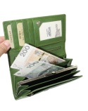 Portfel Damski Skórzany El Forest (PL) Klamra Wewnątrz Skóra Bydlęca RFID 919 151 ZIELONY 16,5 x 9 x 3 [cm]