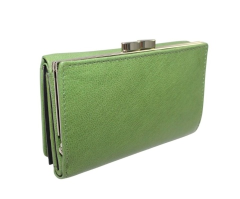 Portfel Damski Skórzany El Forest (PL) Skóra Bydlęca Klamra 14 cm RFID 948 151 ZIELONY 14,5 x 9 x 2,5 [cm]