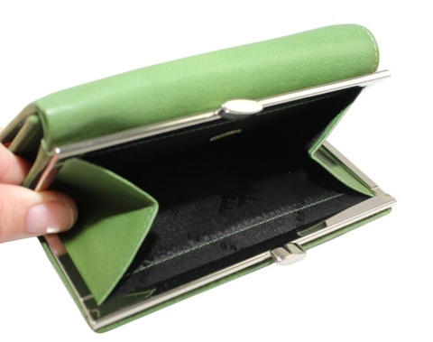 Portfel Damski Skórzany El Forest (PL) Skóra Bydlęca Klamra 14 cm RFID 948 151 ZIELONY 14,5 x 9 x 2,5 [cm]