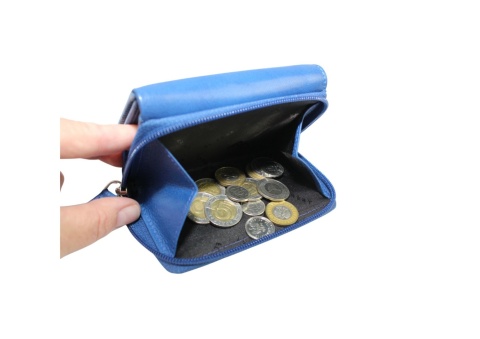 Portfel Damski Skórzany El Forrest Skóra Licowa Suwak RFID 568 351 NIEBIESKI 12 x 9 x 3,5 [cm]